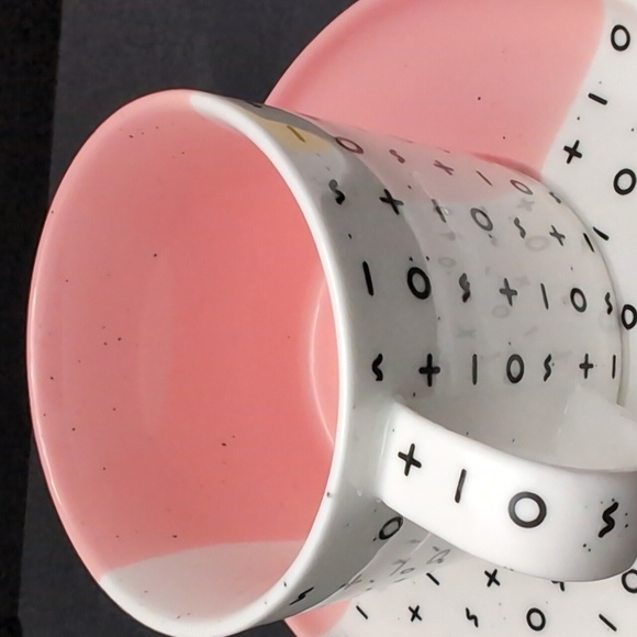 Roots 7, Dipped 2 Tone Yellow/Pink Cup And Saucer Set . - Picture 8 of 14